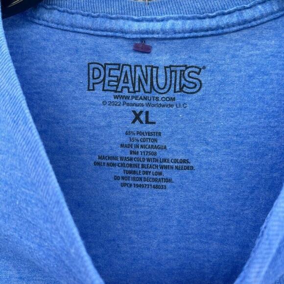 Peanuts Shirt Adult XL Blue Graphic Snoopy ILL DO IT TOMORROW Casual Mens XL - Picture 11 of 12